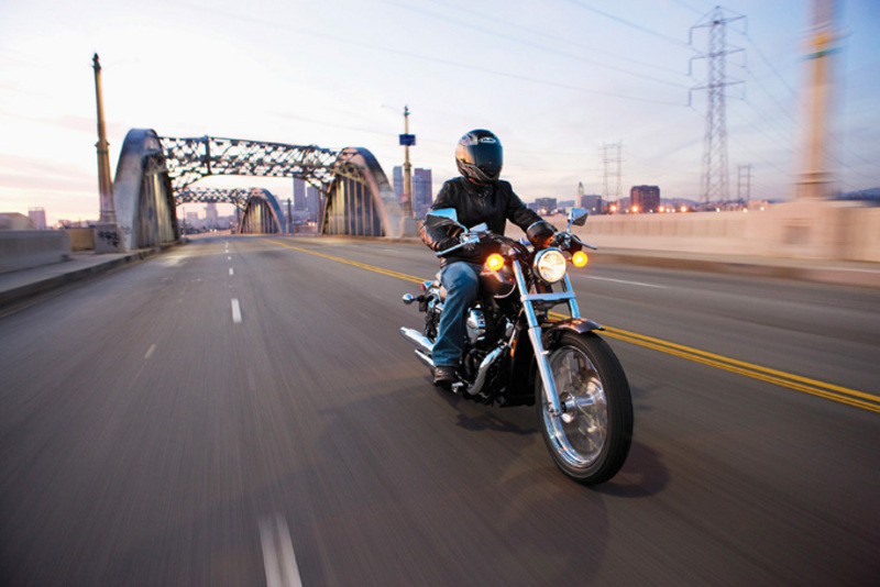A Honda VT750S on the road