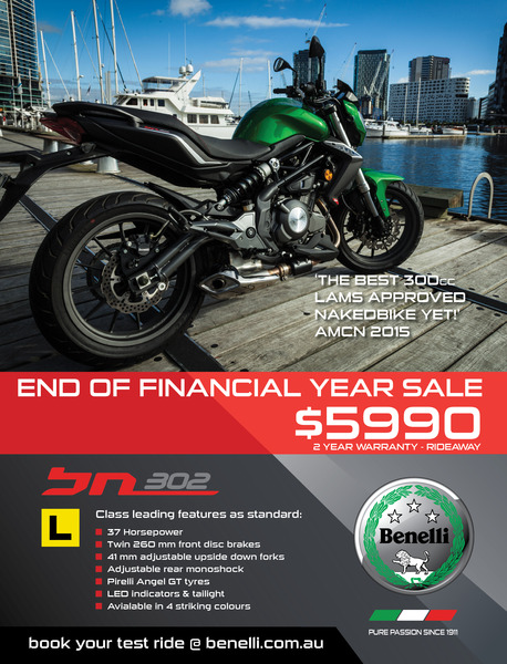 Benelli EOFY deal flyer