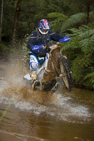 BMW G 450X crossing water