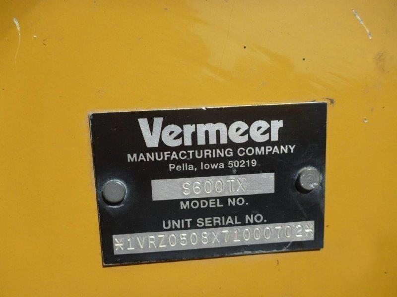 2007 VERMEER S600TX