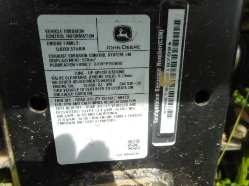 2012 JOHN DEERE GATOR XUV550 GATOR XUV550 All Terrain Vehicle