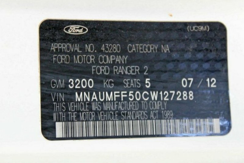 2012 FORD RANGER XL 3.2 (4x4) PX