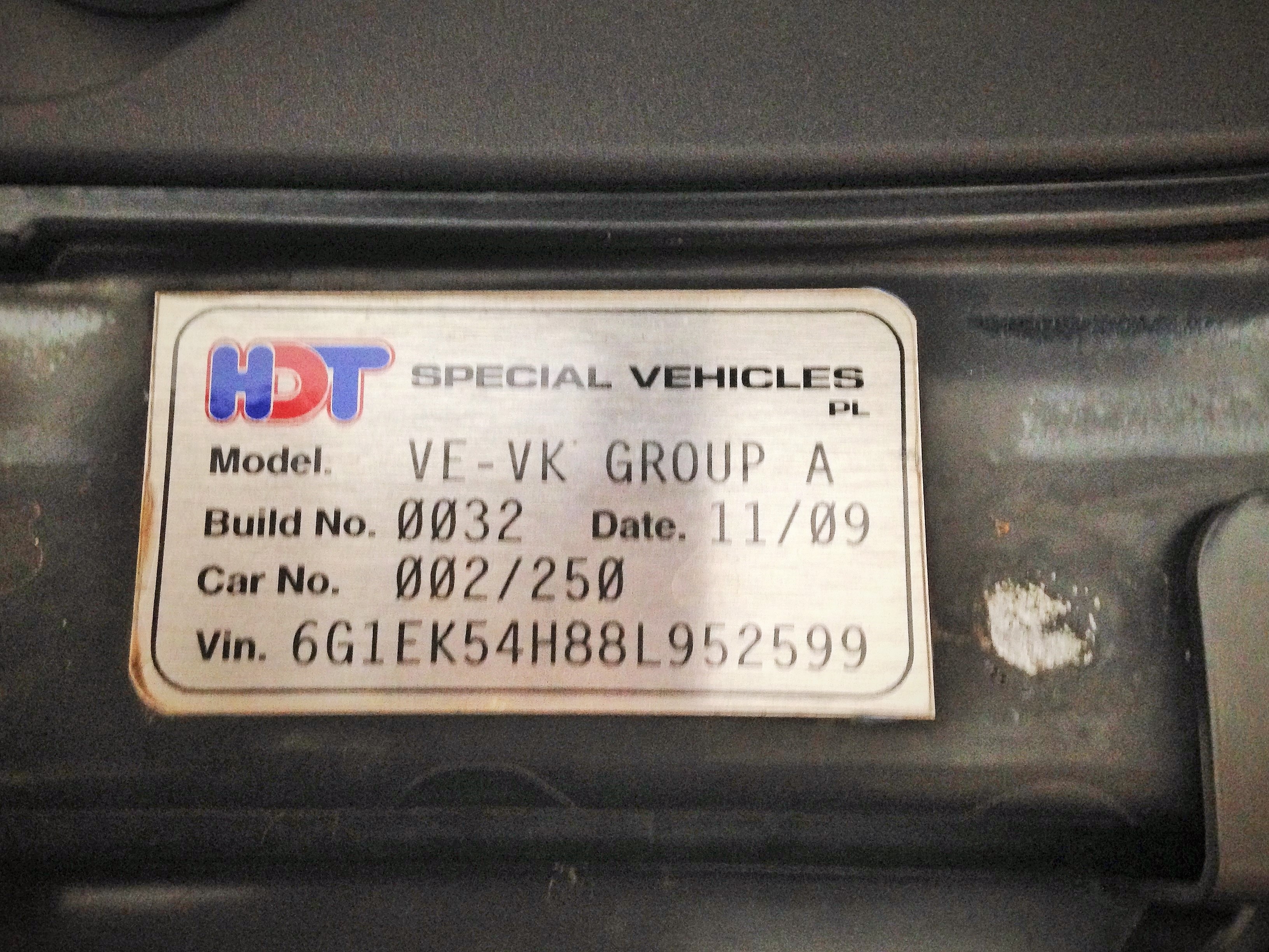 2009 HOLDEN COMMODORE VE HDT GROUP A RETRO SEDAN