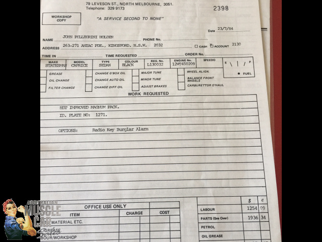 1984 HOLDEN DEALER TEAM STATESMAN CAPRICE MAGNUM WB SEDAN