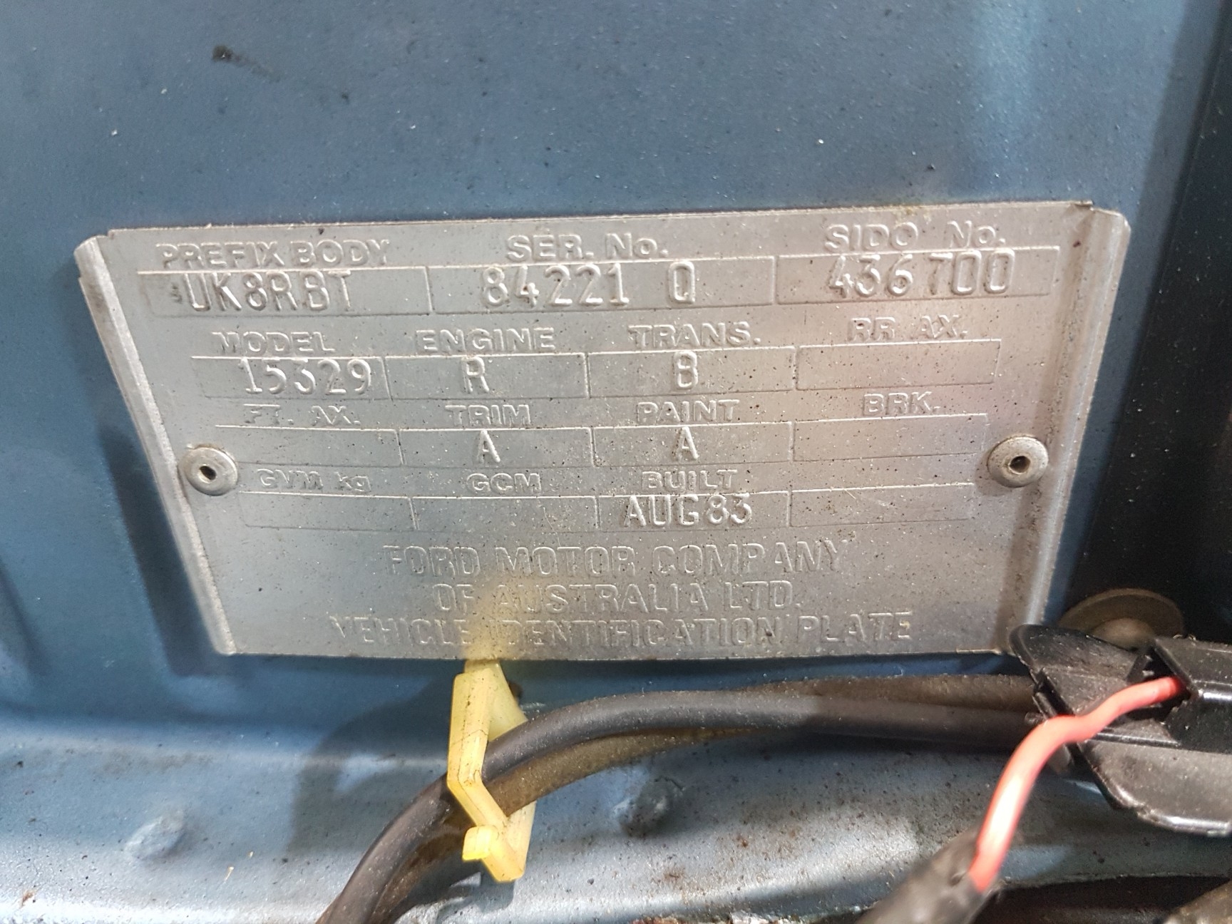 1983 FORD LASER KB GHIA 3 SPEED AUTO HATCHBACK