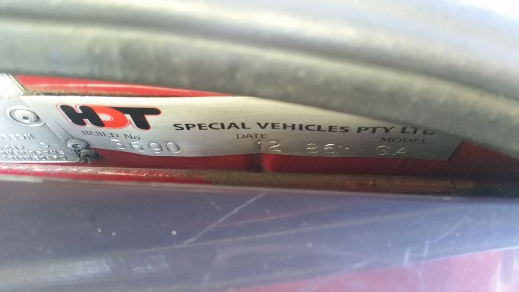1987 HOLDEN VL COMMODORE SS GROUP A BROCK PLUS PACK 5 SPEED MANUAL SEDAN