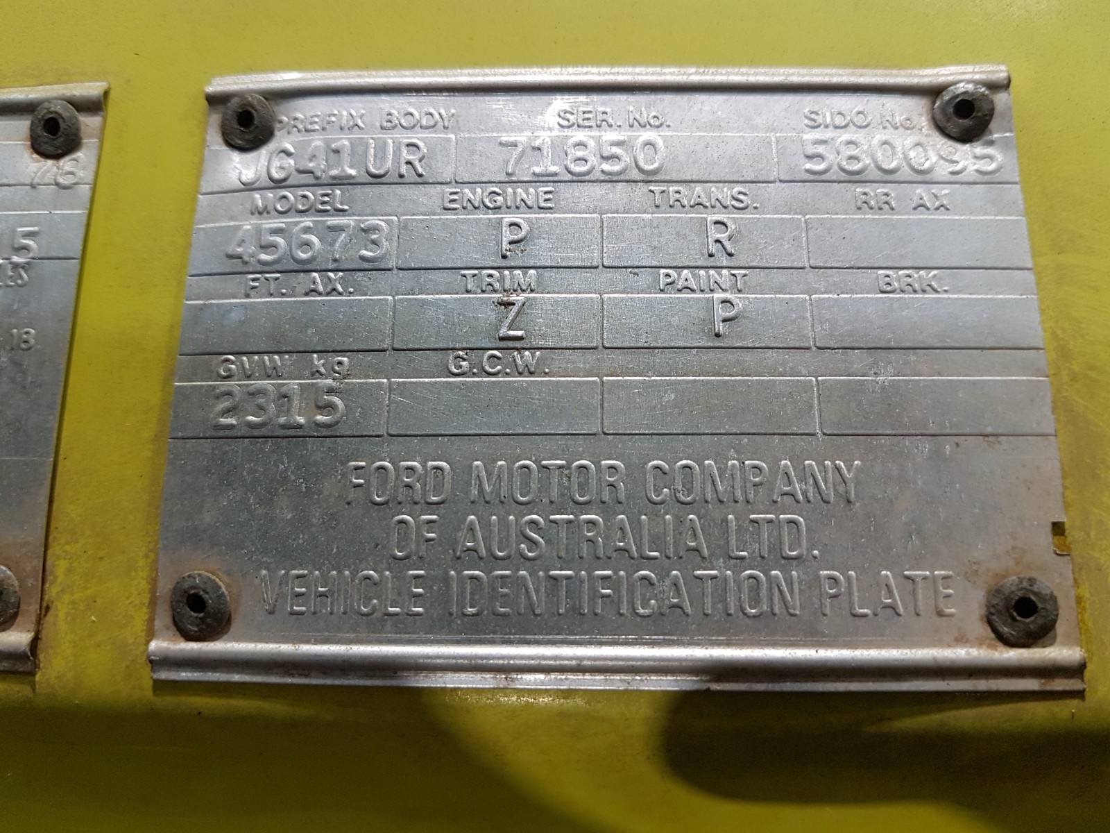 1978 FORD FALCON XC 3 SPEED AUTOMATIC UTE