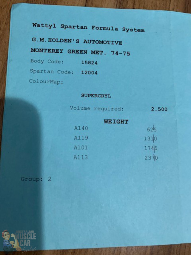 1974 HOLDEN TORANA SL LH 3 SPEED AUTOMATIC SEDAN