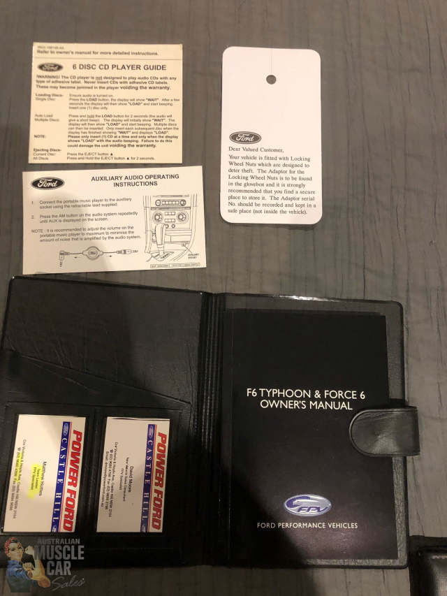 2007 FPV F6 BFII TYPHOON 6 SPEED MANUAL SEDAN