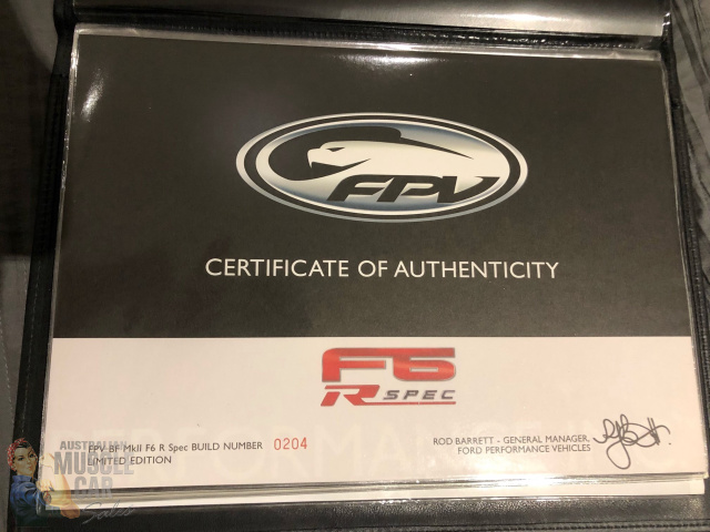 2007 FPV F6 BFII TYPHOON 6 SPEED MANUAL SEDAN
