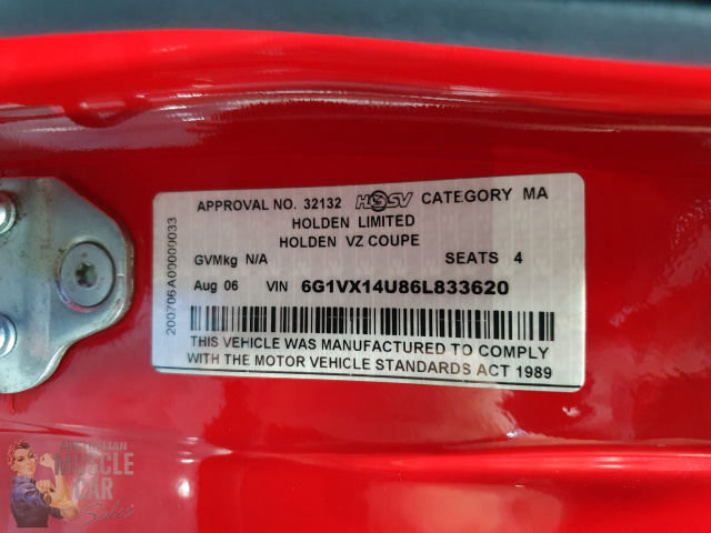 2006 HSV GTO SIGNATURE COUPE 4 SPEED AUTOMATIC COUPE