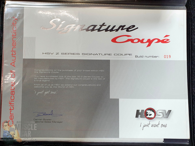 2006 HSV GTO SIGNATURE COUPE 4 SPEED AUTOMATIC COUPE