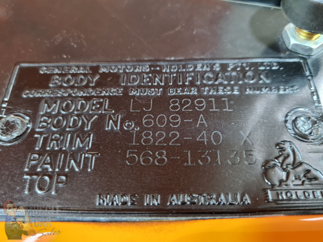 1972 HOLDEN TORANA GTR XU1 LJ 4 SPEED MANUAL COUPE