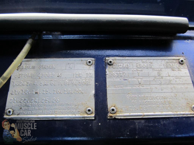 1973 FORD LANDAU XB 3 SPEED COUPE