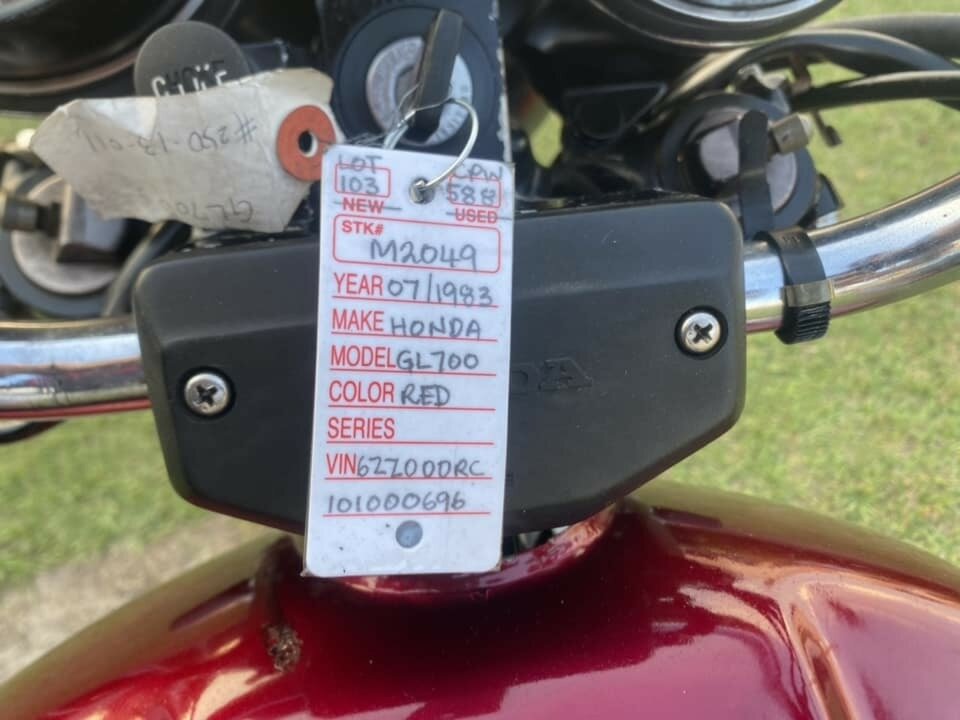 1983 HONDA GL700 WING INTERSTATE ROAD
