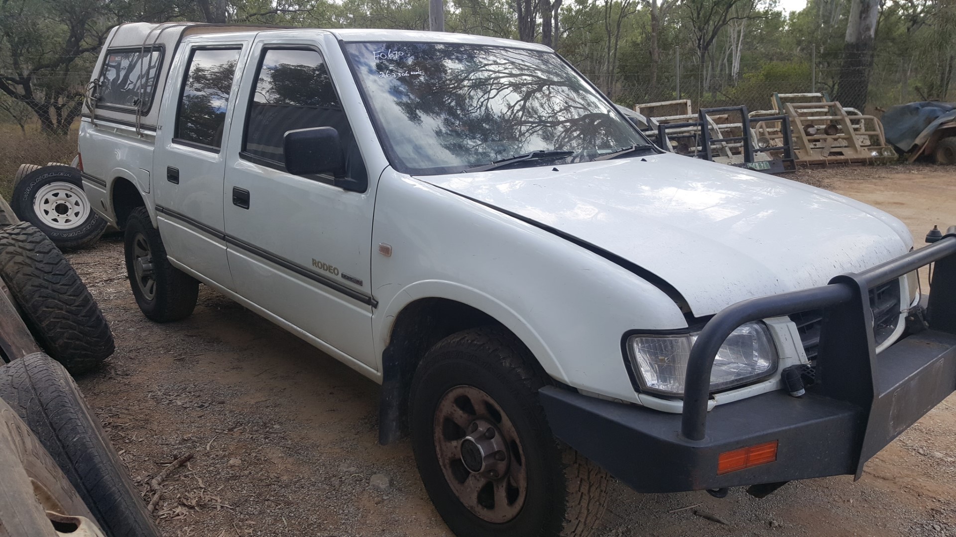 2002 HOLDEN RODEO 4 SPEED AUTO STYLESIDE TRAY WITH CANOPY