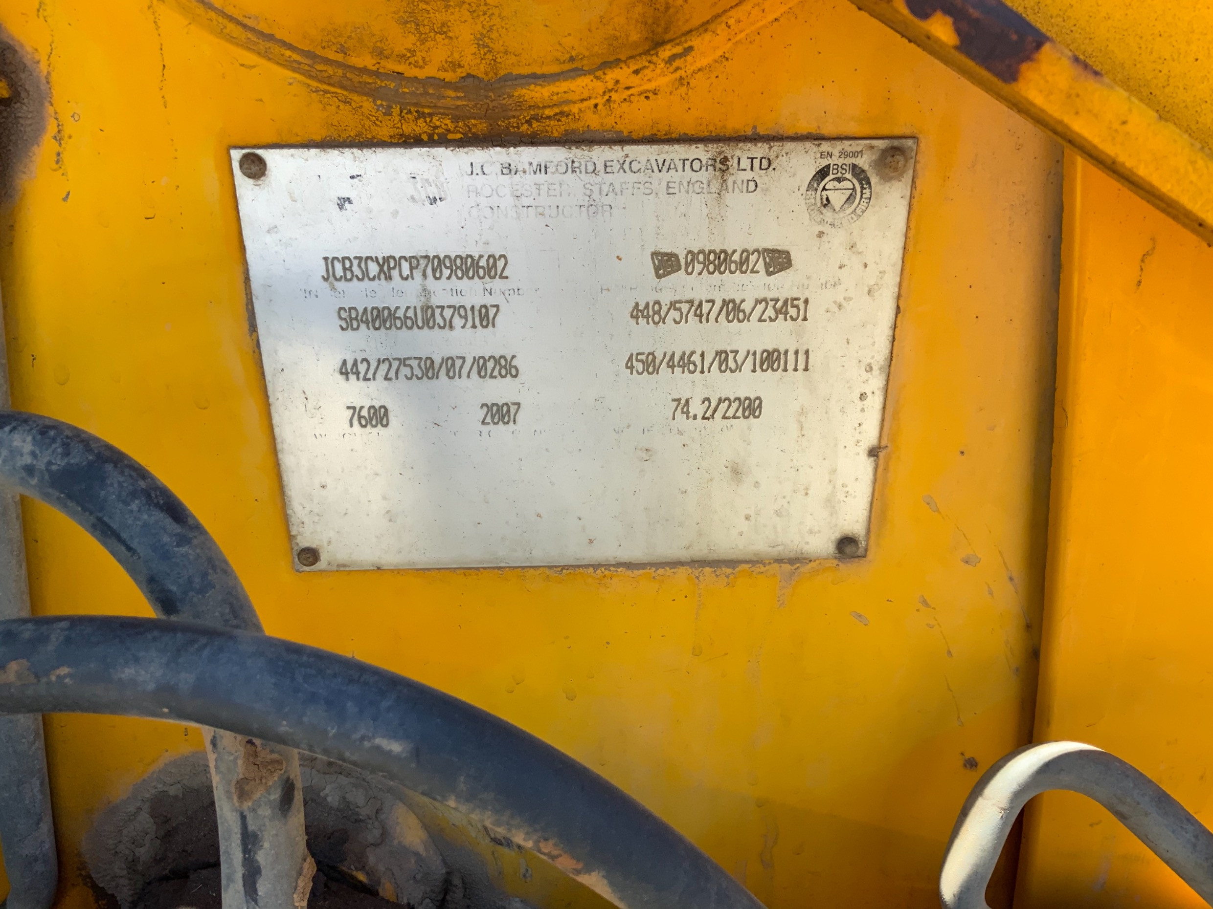 2007 JCB 3CX LOADER 3CX AUTOMATIC BACKHOE LOADER