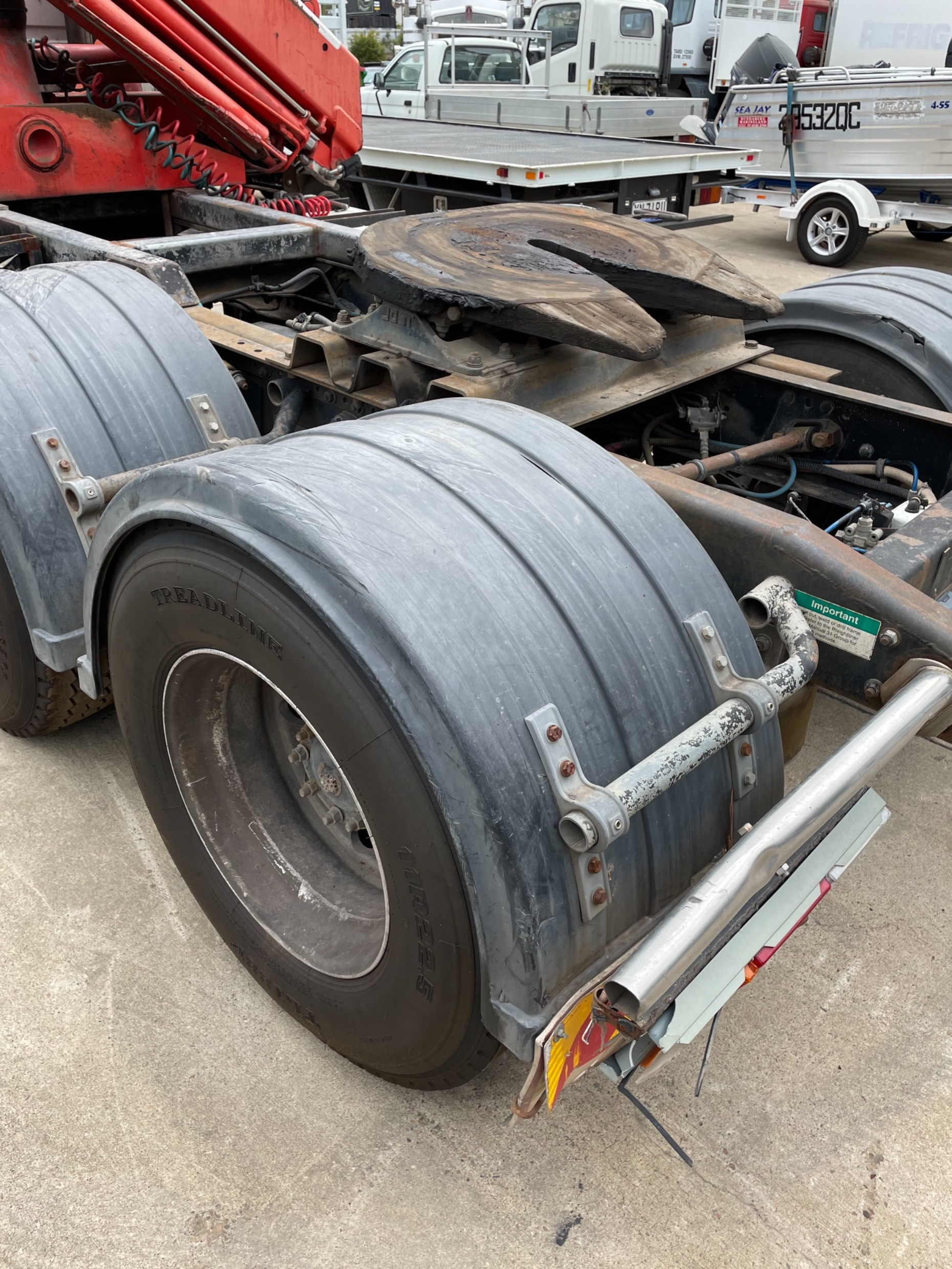 1997 FREIGHTLINER FL112 CRANE TRUCK