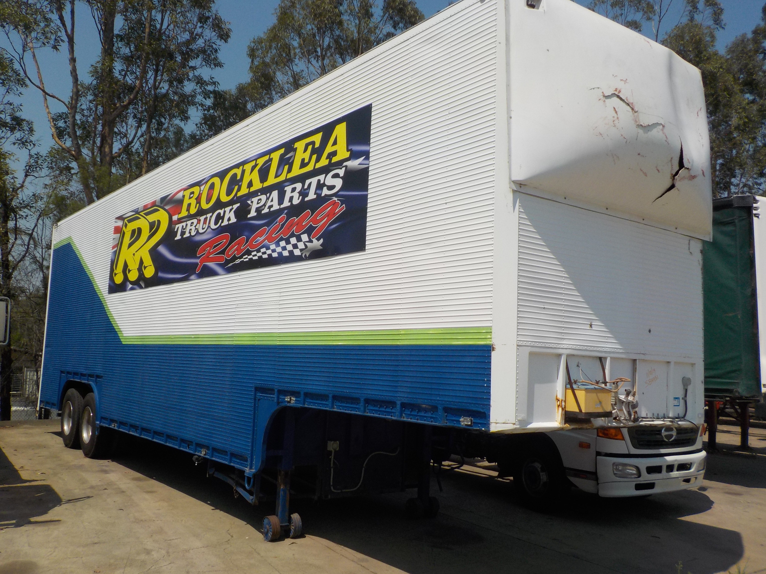 1985 M&M ENGINEERING RACE CAR TRAILER SEMI