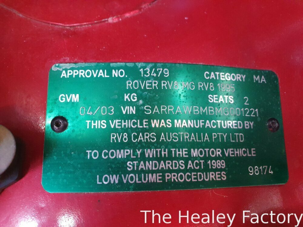 1994 M.G. RV8 5 SP MANUAL 2D ROADSTER