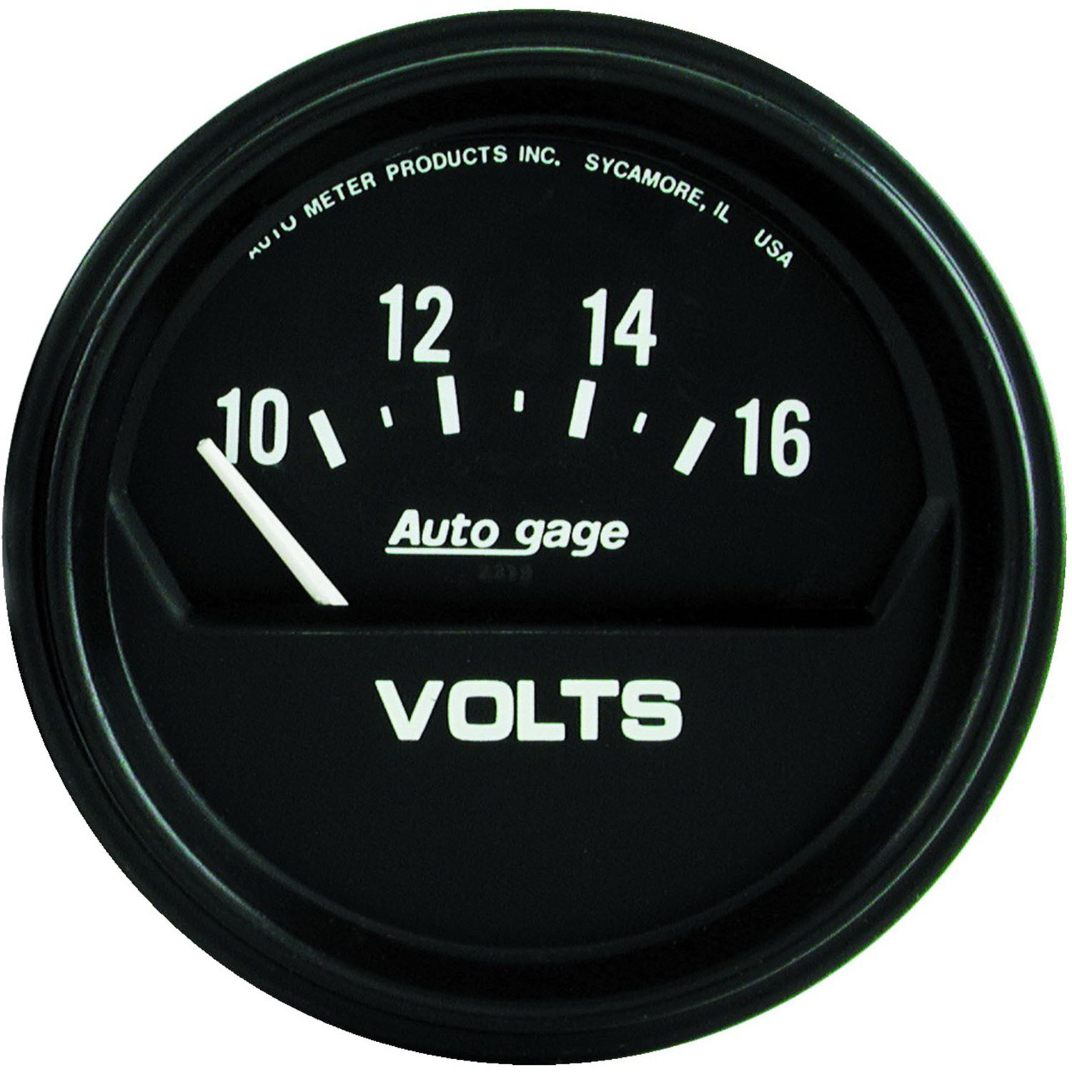 GAUGE, VOLTMETER, 2 5/8", 16V, ELEC, BLACK, AUTOGAGE