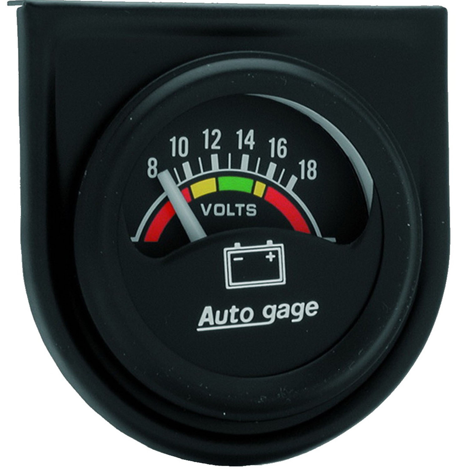 GAUGE CONSOLE, VOLTMETER, 1.5", 18V, BLK DIAL, BLK BEZEL, AUTOGAGE