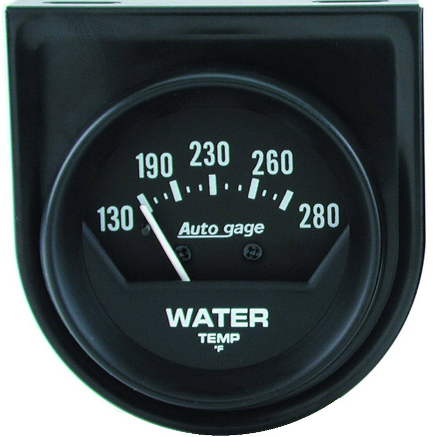 GAUGE CONSOLE, WATER TEMP, 2", 280F, MECH, SHORT SWEEP, BLACK, AUTOGAGE