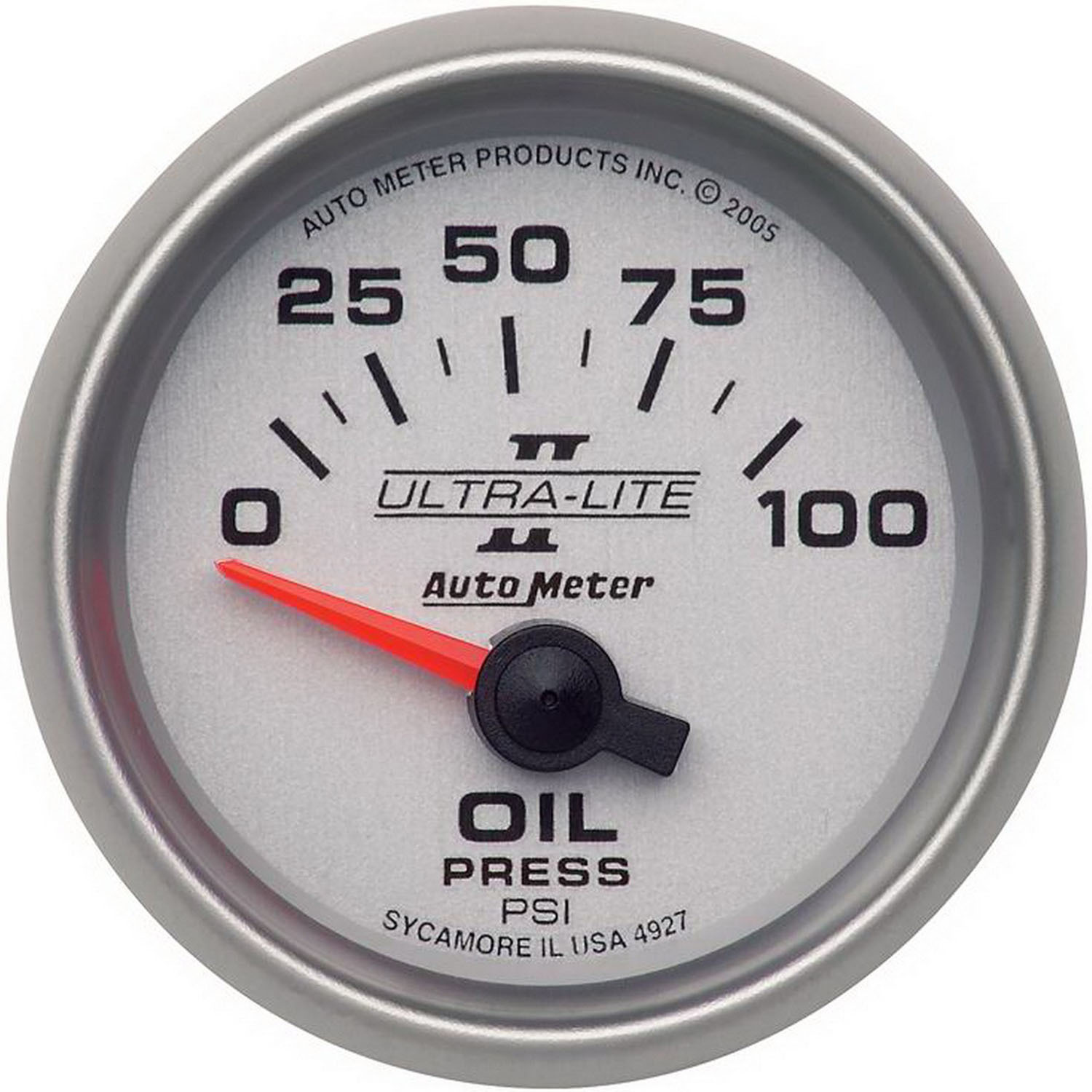 GAUGE, OIL PRESSURE, 2 1/16", 100PSI, ELECTRIC, ULTRA-LITE II