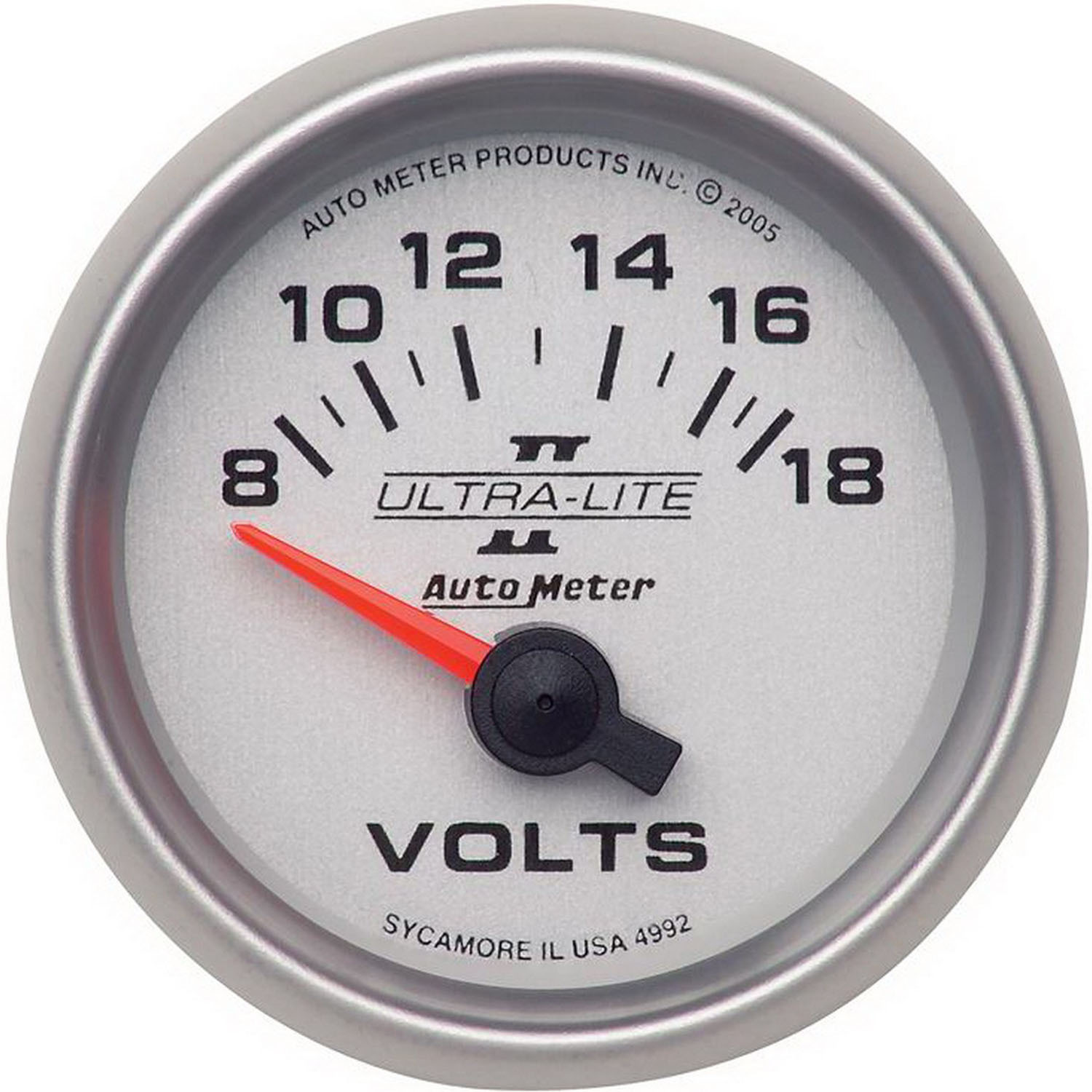 GAUGE, VOLTMETER, 2 1/16", 18V, ELECTRIC, ULTRA-LITE II