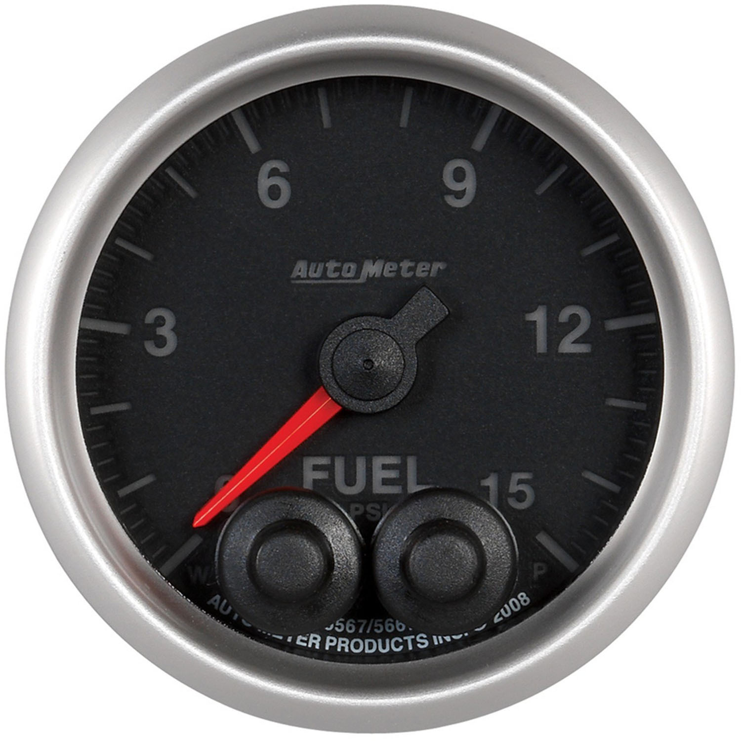 GAUGE, FUEL PRESS, 2 1/16", 15PSI, STEPPER MOTOR W/PEAK & WARN, ELITE