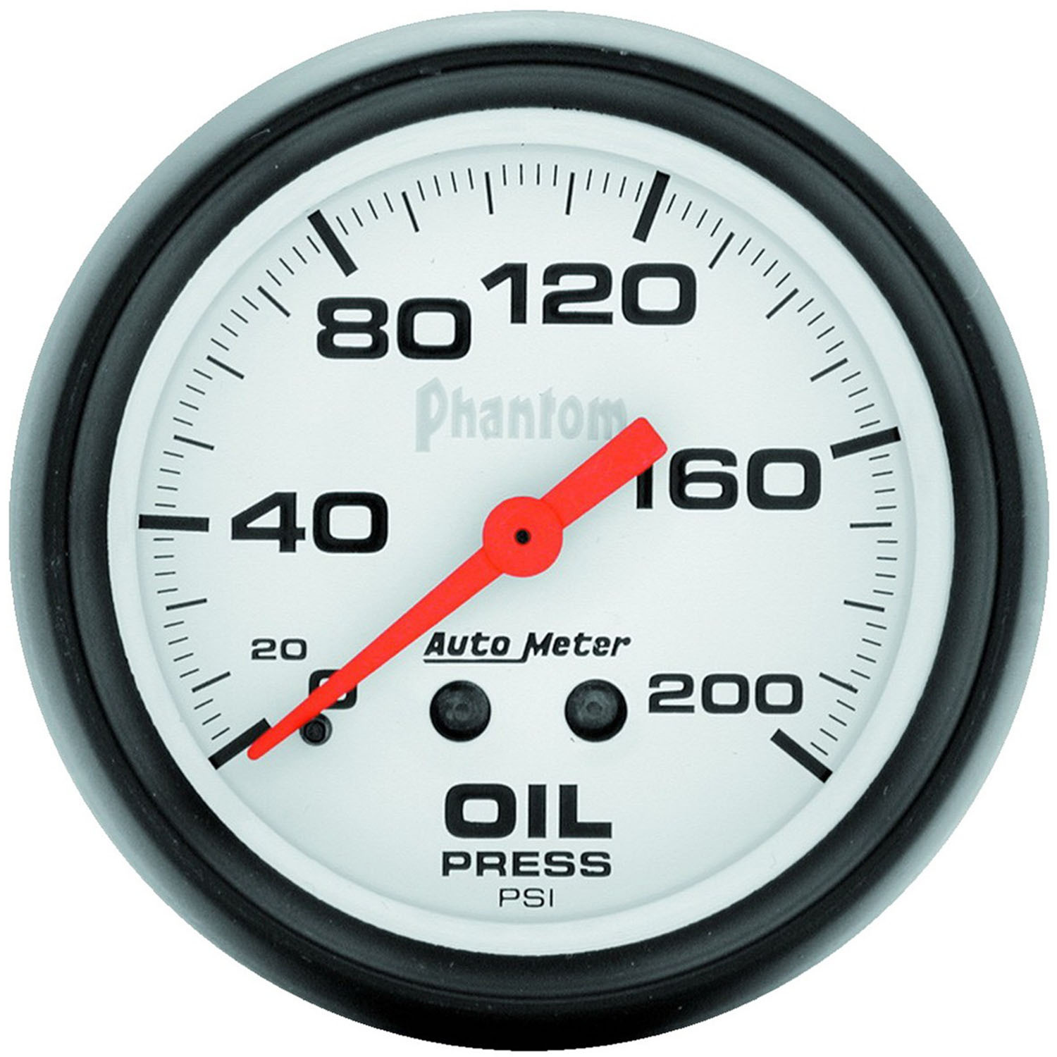 GAUGE, OIL PRESSURE, 2 5/8", 200PSI, MECHANICAL, PHANTOM