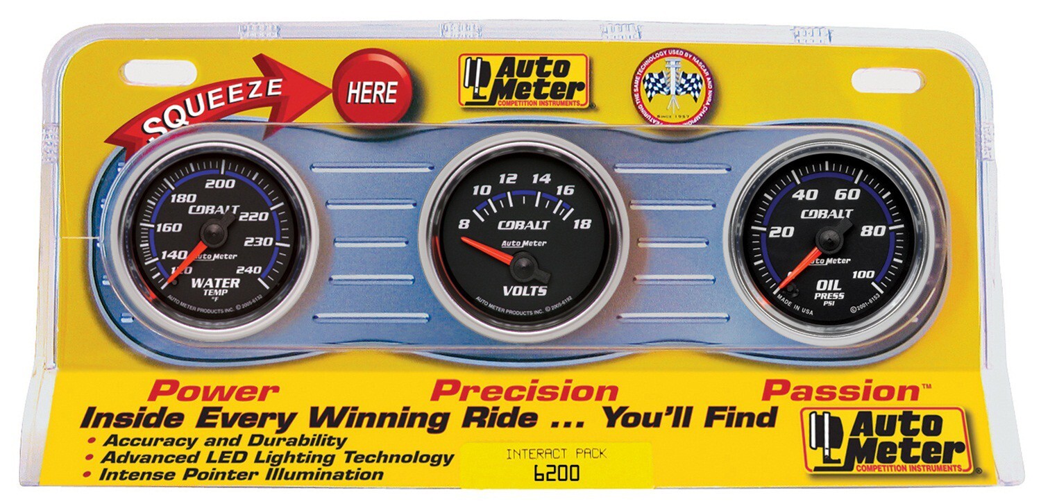 GAUGE KIT COBALT OIL PRESSURE WATER TEMPERATURE VOLTMETER KIT