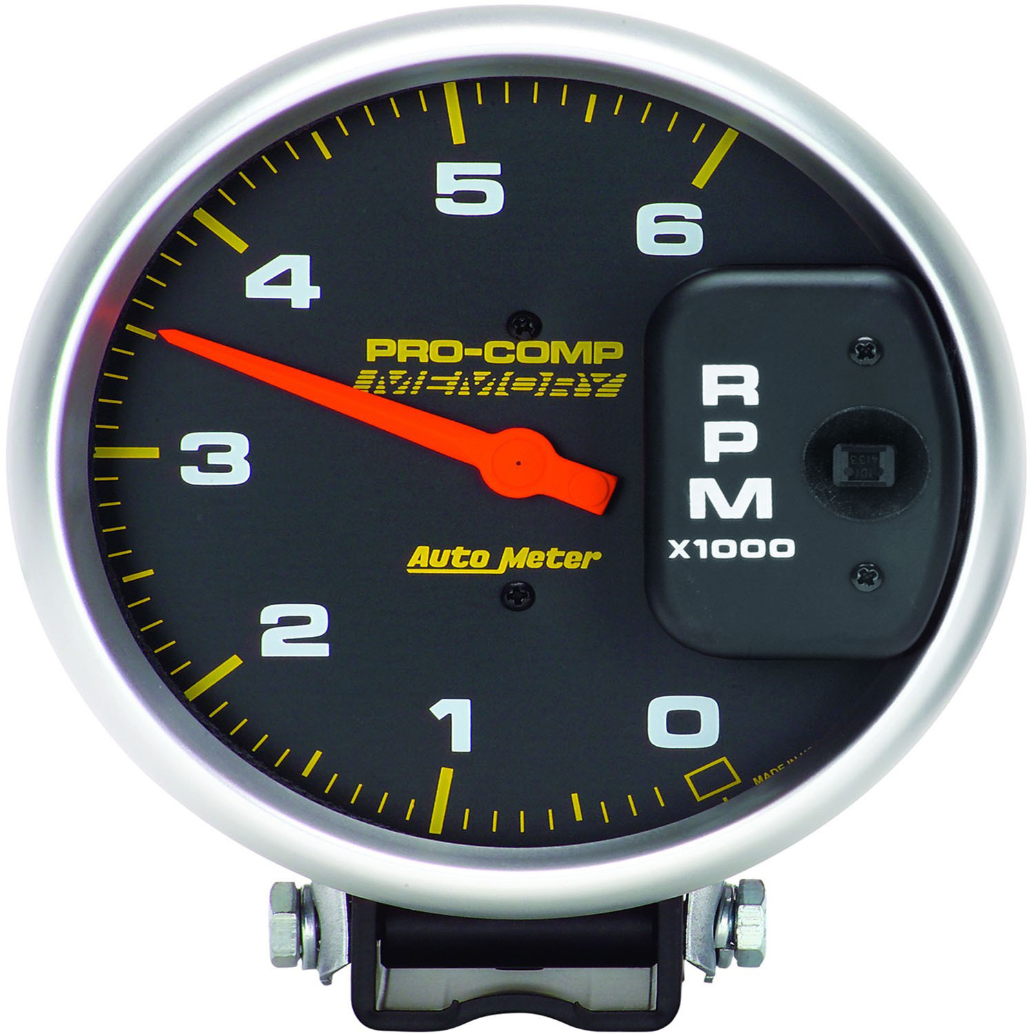 GAUGE, TACHOMETER, 5", 6K RPM DIESEL, PEDESTAL W/PEAK MEMORY, PRO-COMP