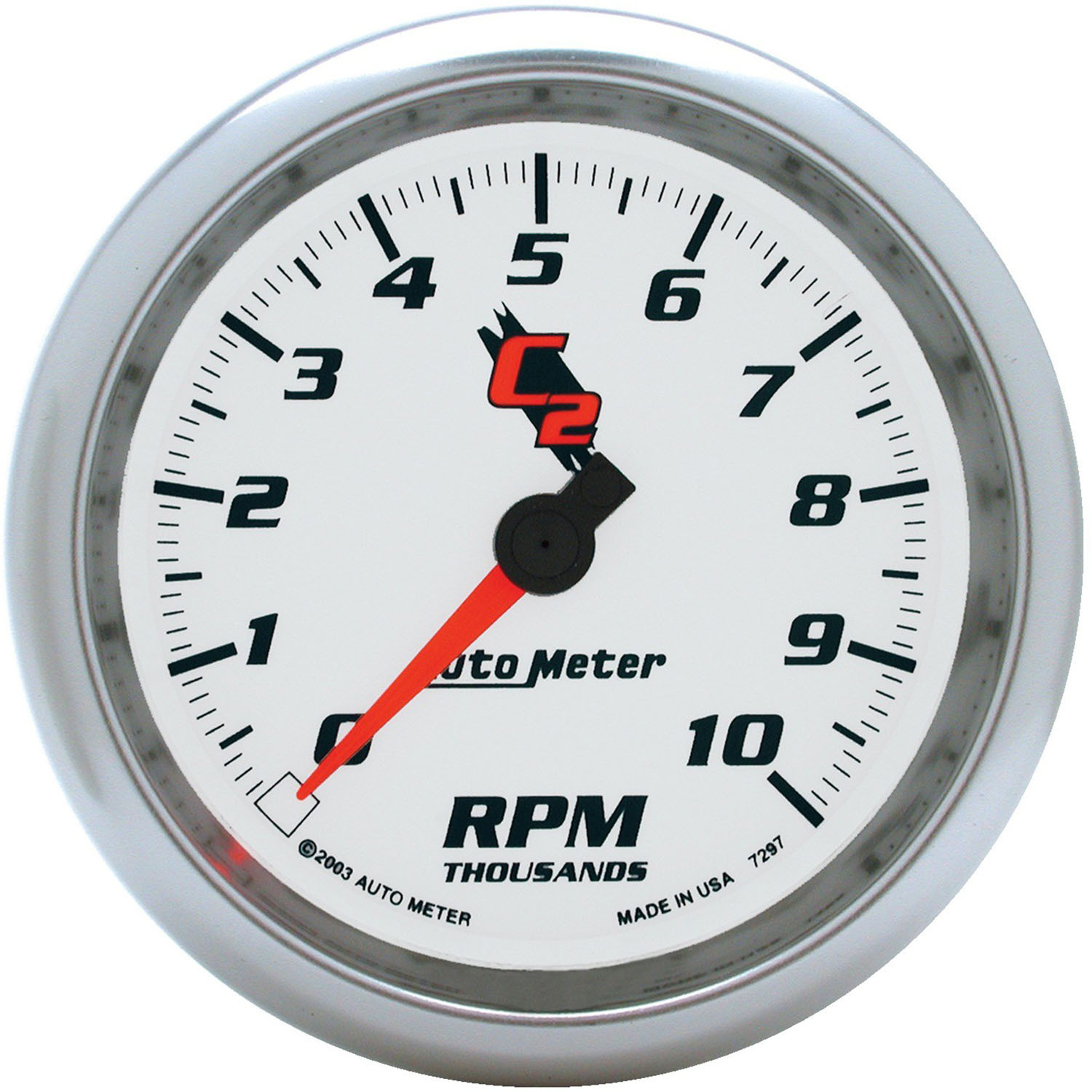 GAUGE, TACHOMETER, 3 3/8", 10K RPM, IN-DASH, C2