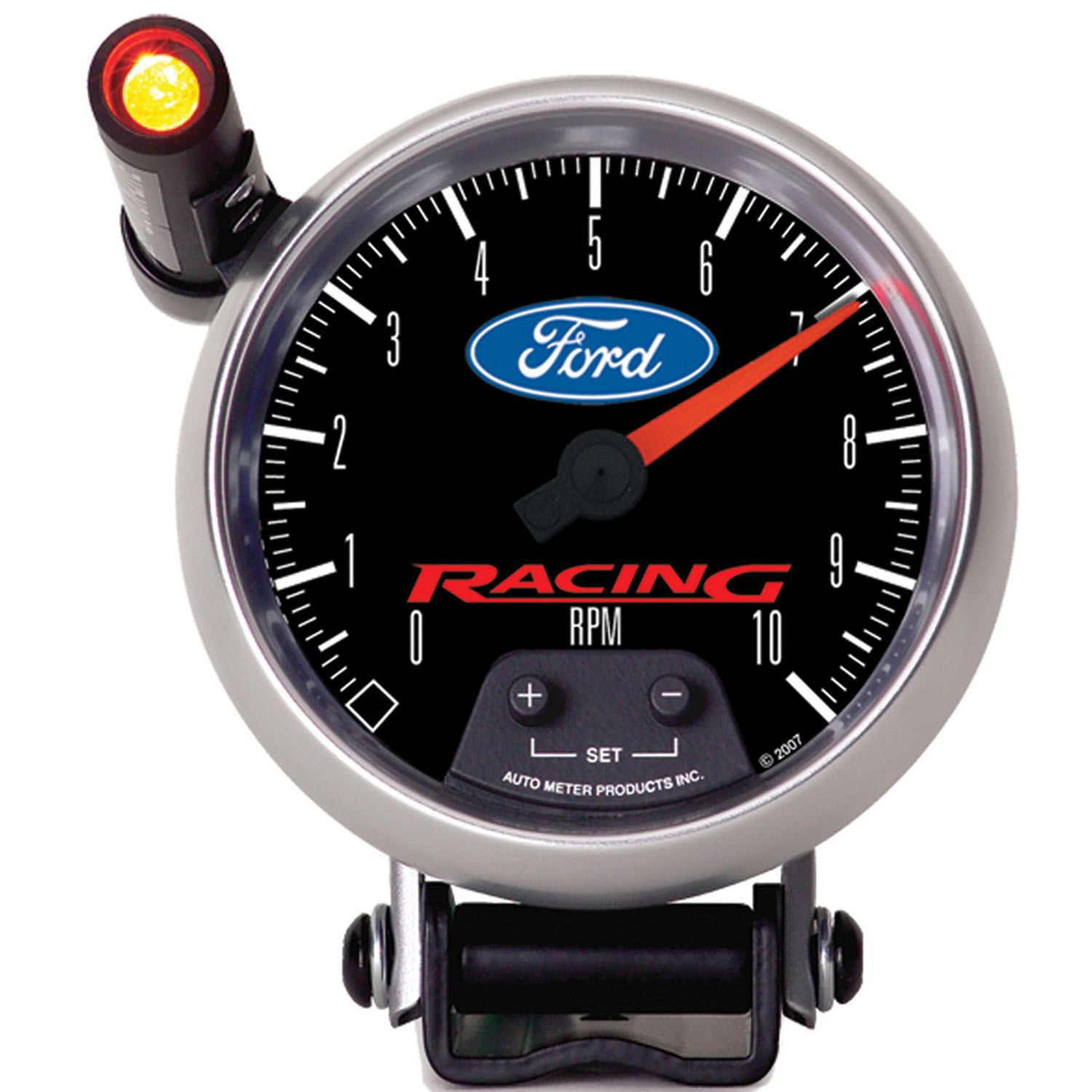 GAUGE, TACHOMETER, 3 3/4", 10K RPM, PEDESTAL W/ EXT. QUICK-LITE, FORD RACING