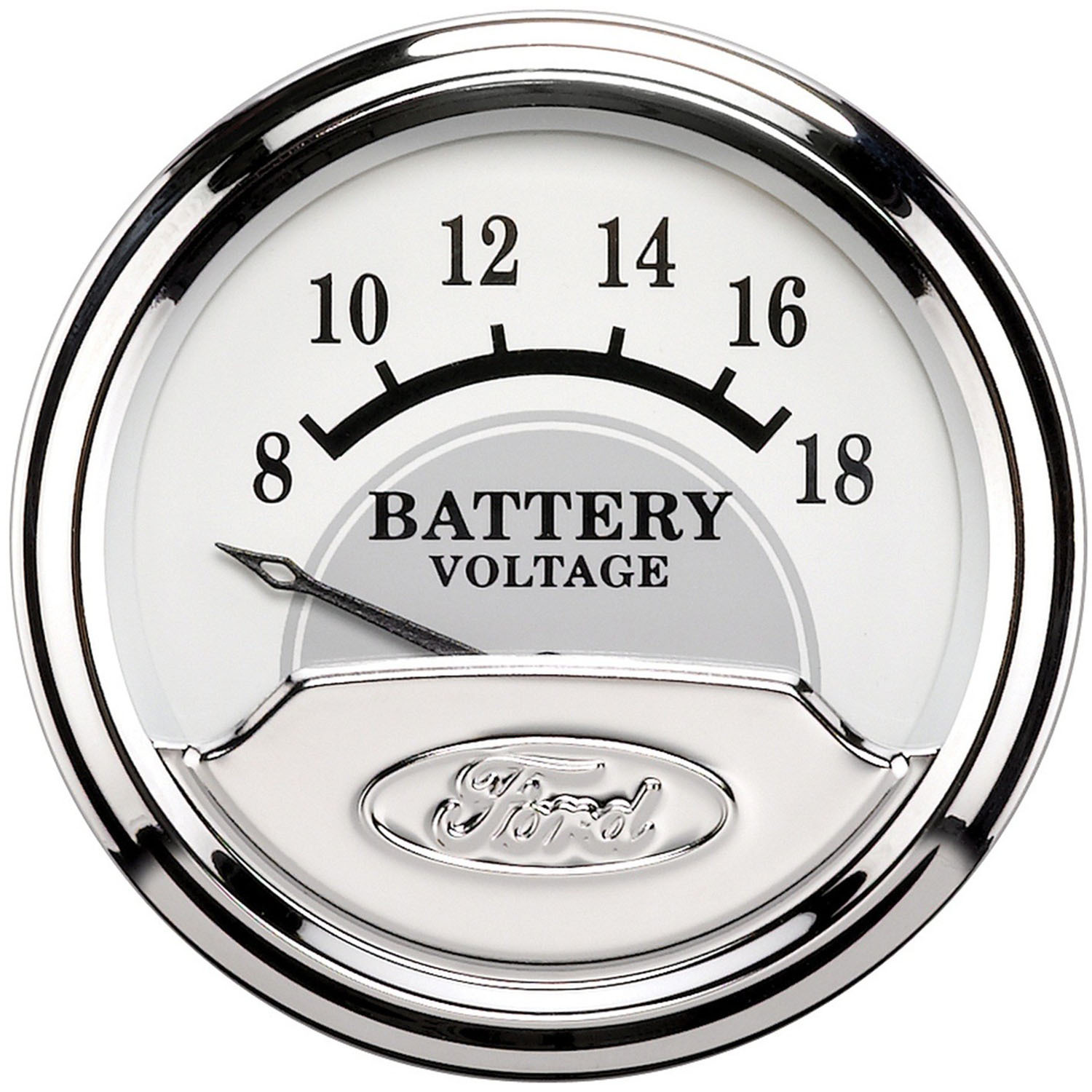 GAUGE, VOLTMETER, 2 1/16", 18V, ELEC, FORD MASTERPIECE