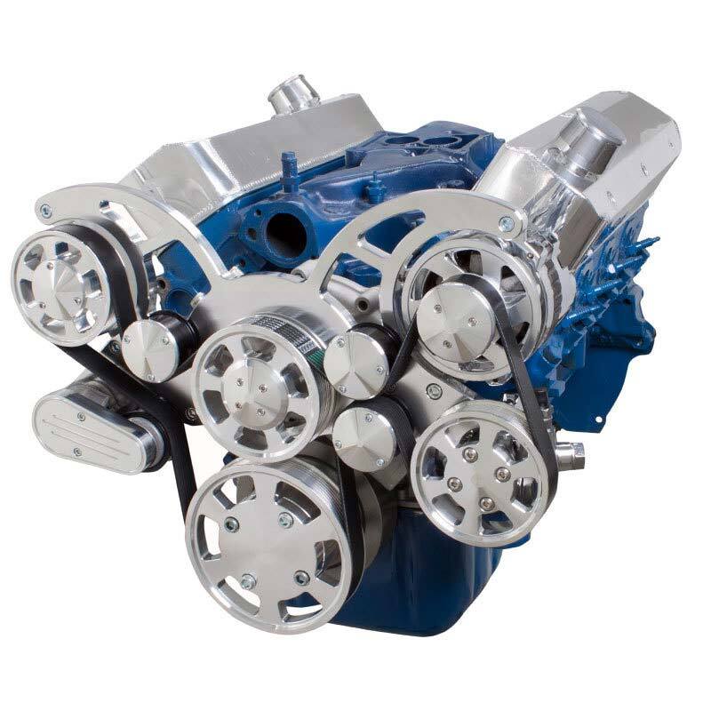 SERPENTINE SYSTEM FOR 289, 302 & 351W - POWER STEERING & ALTERNATOR - ALL INCLUSIVE