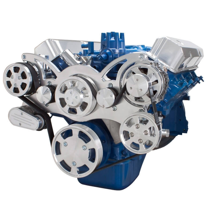 SERPENTINE SYSTEM FOR FORD FE ENGINES - AC, POWER STEERING & ALTERNATOR - ALL INCLUSIVE