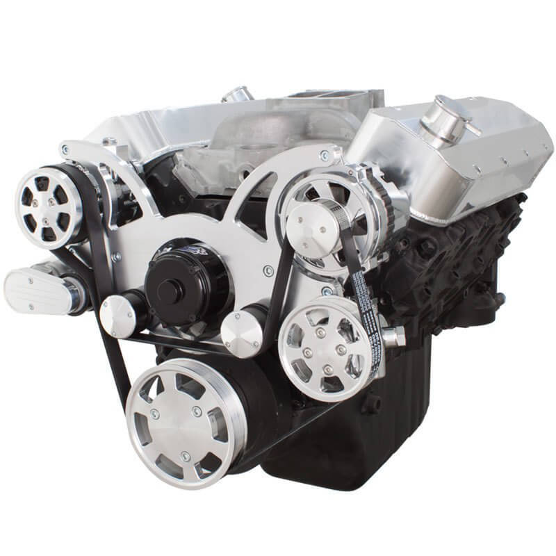 SERPENTINE SYSTEM FOR BIG BLOCK CHEVY - AC, POWER STEERING & ALTERNATOR WITH ELECTRIC WATER PUMP - ALL INCLUSIVE