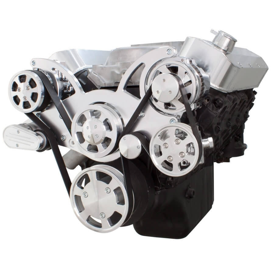 SERPENTINE SYSTEM FOR BIG BLOCK CHEVY - AC, POWER STEERING & ALTERNATOR - ALL INCLUSIVE