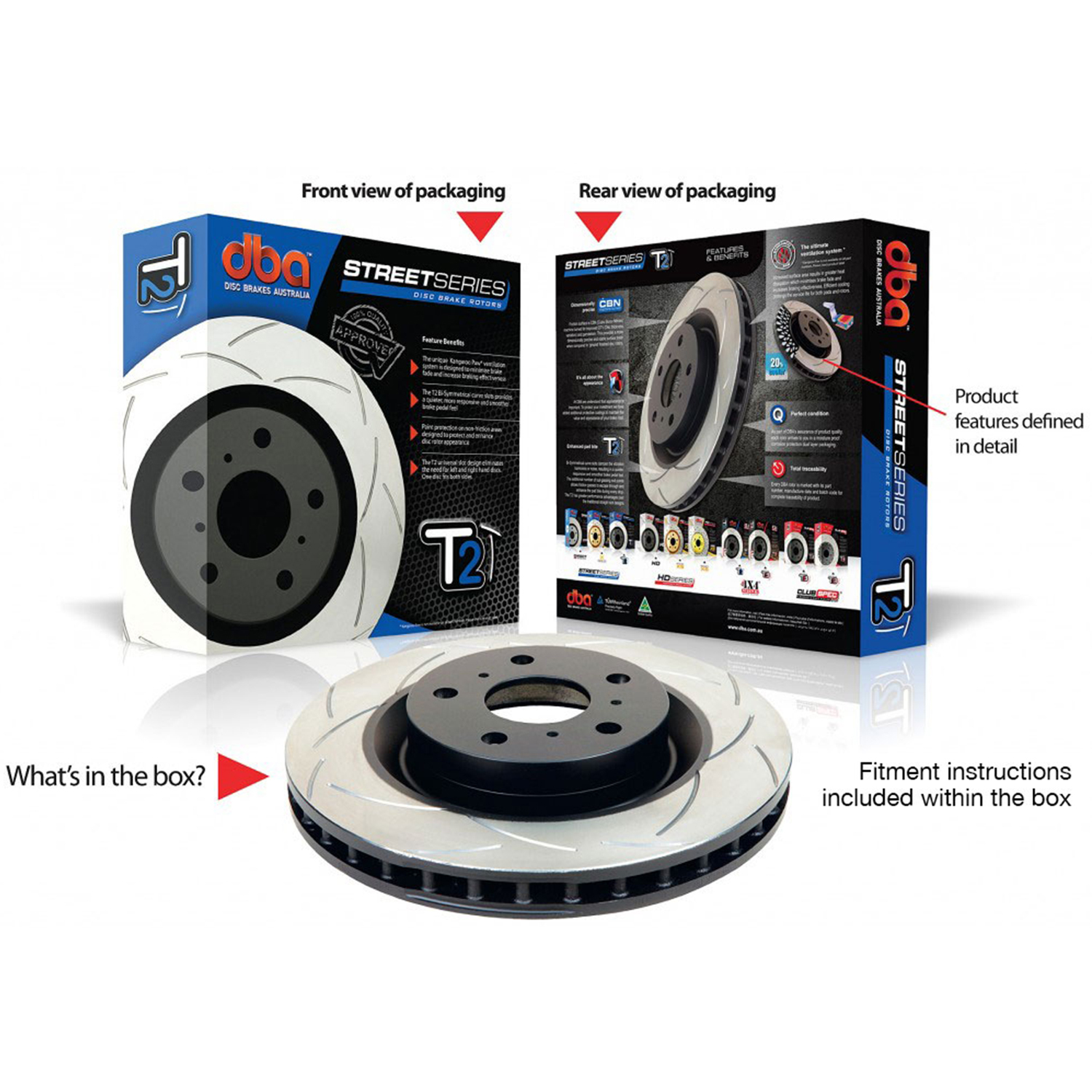 BRAKE ROTOR STREET T2 SLOT [ VOLVO S60/S80/V70/XC70 00-> R ]