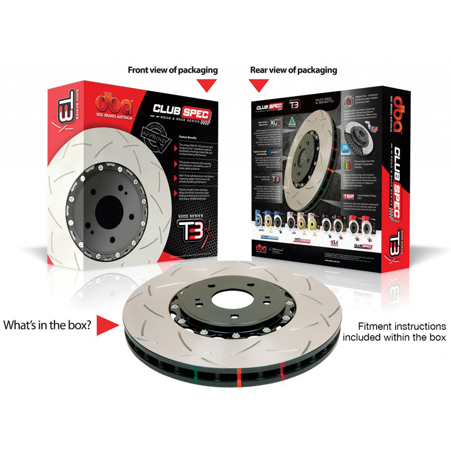 BRAKE ROTOR 5000 ROTOR T3 SLOT KP [ AP REPLACEMENT CP3580-2898/2899 ] NO NUTS SUPPLIED