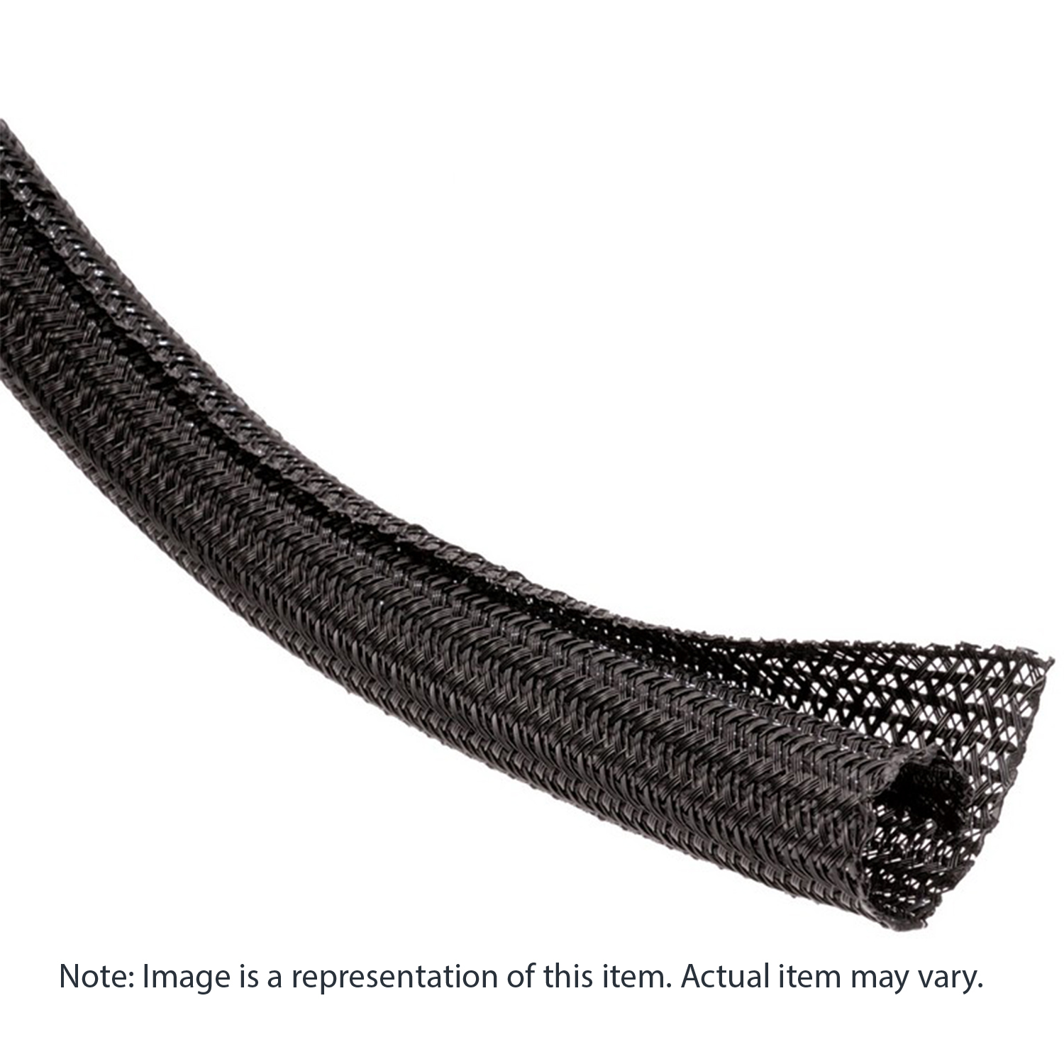 HEAT SHIELD,UNIQUE SPLIT WRAP SPLIT BRAIDED BLACK (125C) 1/8" 10FT