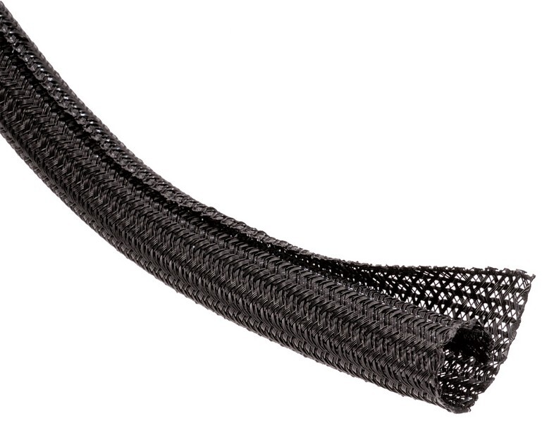 HEAT SHIELD,UNIQUE SPLIT WRAP SPLIT BRAIDED BLACK (125C) 3/4" 10FT