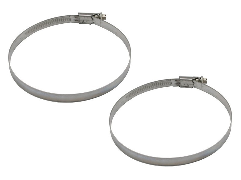 HEAT SHIELD,STAINLESS STEEL HOSE CLAMPS 4.5"-5.5" PACK OF 2EA