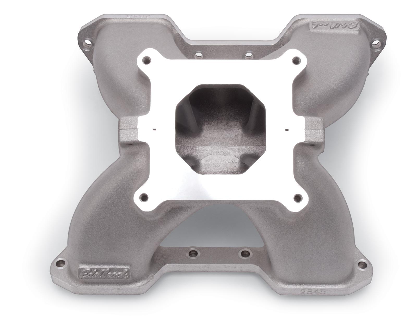 INTAKE MANIFOLD VICTOR TWO-PIECE SINGLE PLANE 4-BARREL SQUARE BORE CHEVROLET SMALL BLOCK BRODIX 10 DEGREE