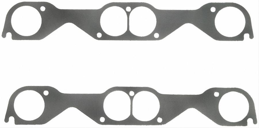 EXHAUST GASKETS, HEADER, STEEL CORE LAMINATE, ROUND PORT, CHEVROLET, SMALL BLOCK, SET