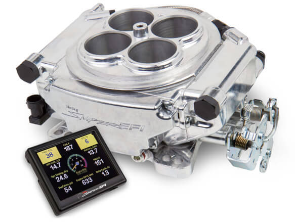 FUEL INJECTION SYSTEM, HOLLEY SUPER SNIPER 650 HP, 4150 FLANGE, SELF-TUNING, POLISHED THROTTLE BODY, KIT