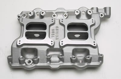 INTAKE MANIFOLD HI-RISE ALUMINUM NATURAL DUAL SQUARE BORE CHRYSLER DODGE 331 354 392 HEMI EACH