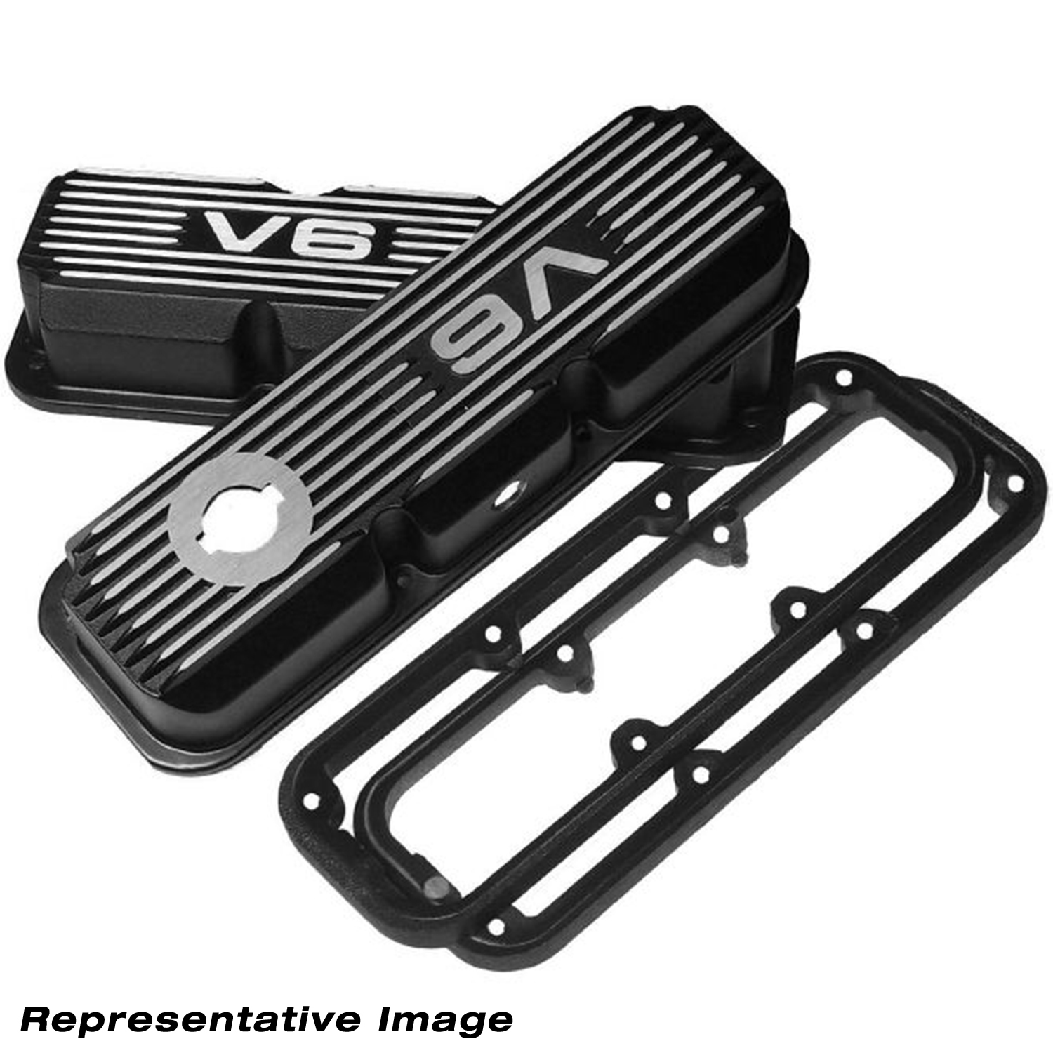 ALUMINIUM VALVE COVERS TALL V6 VN COMMODORE 1988-94 NATURAL